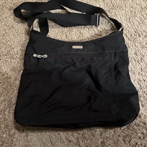 Baggallini black nylon crossbody purse.